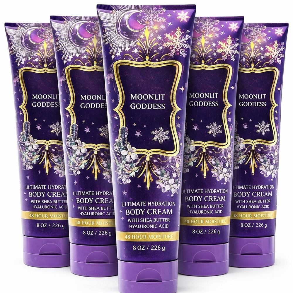 Five (5) Bath and Body Works Ultimate Hydration Body Cream 8oz